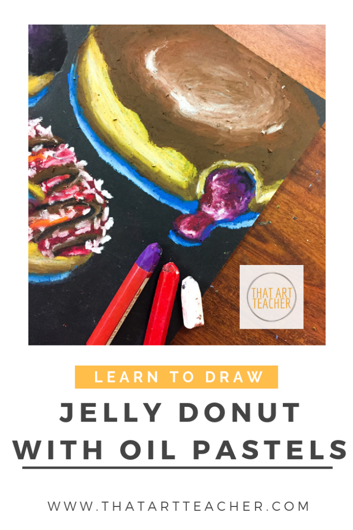 Oil pastel jelly donut tutorial!