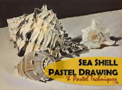 Sea Shell Pastel Drawing