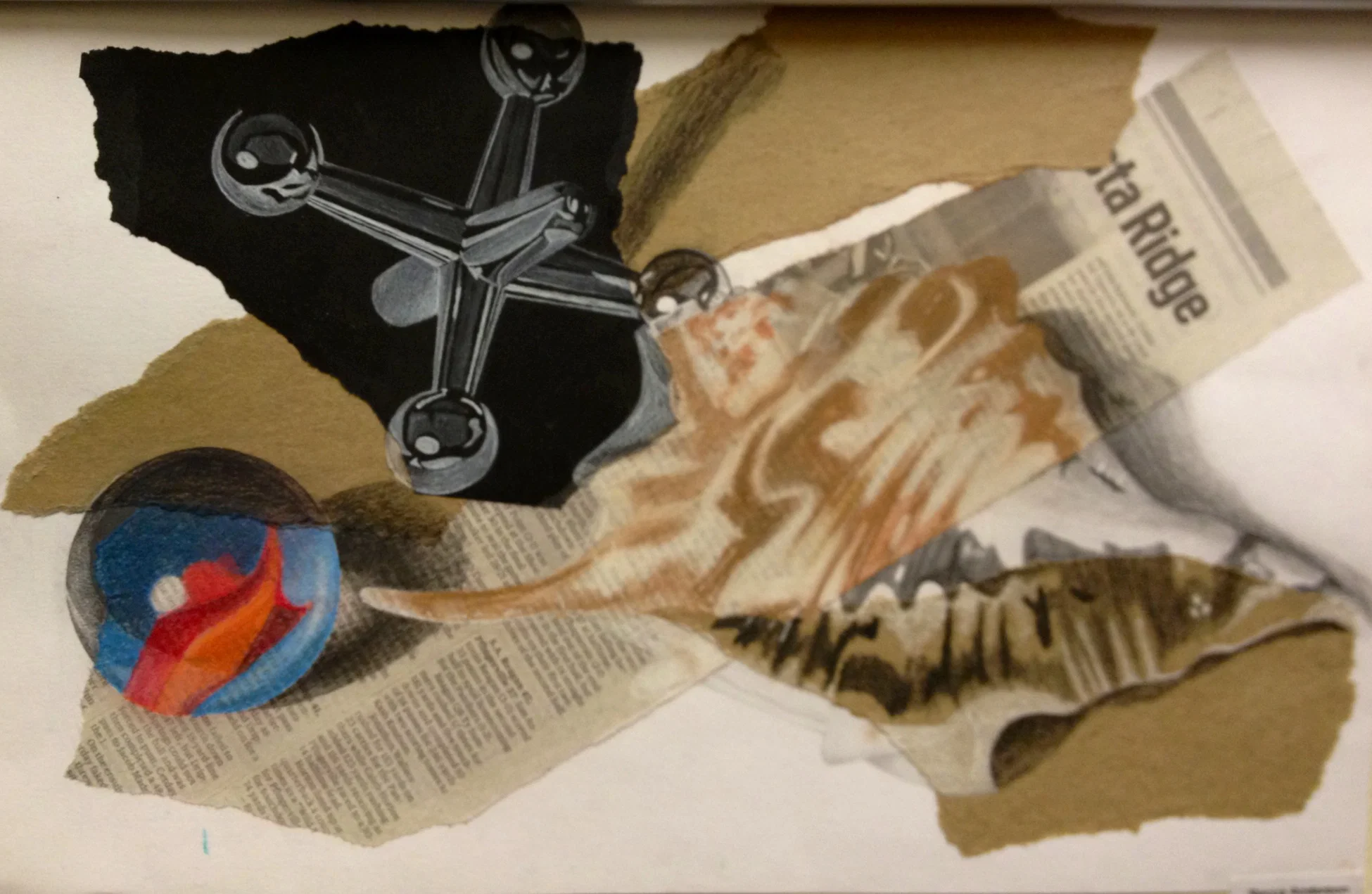 Featured: Mixed Media Still Life Drawing & Collage