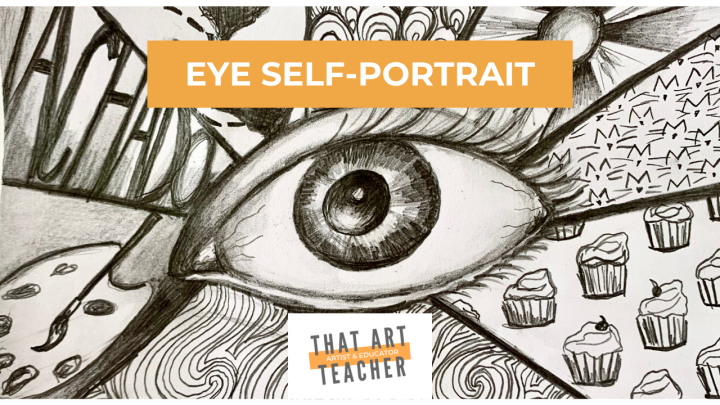 Eye Self-Portrait Easy Distance Learning Lesson