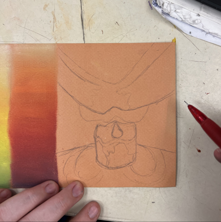 chalk pastel candle