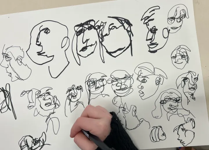 blind contour drawings
