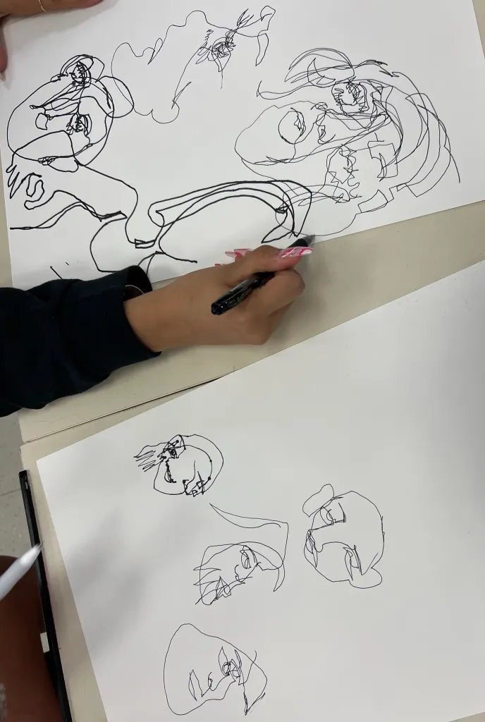 blind contour drawings