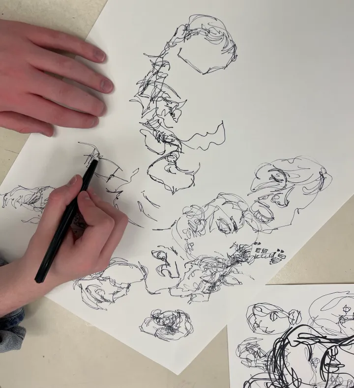 blind contour drawings