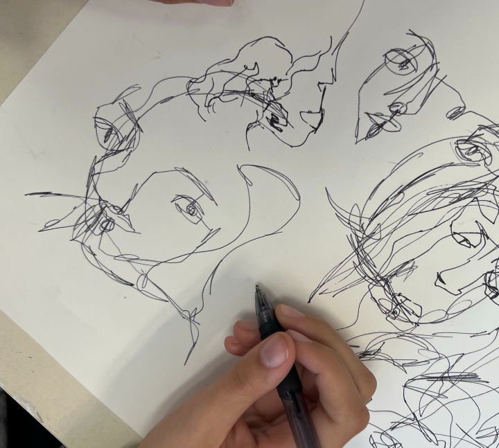 modified contour drawing