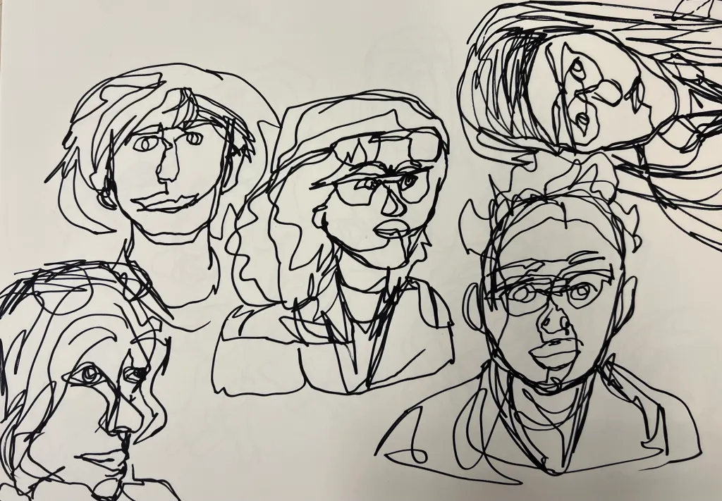 contour drawing portraits