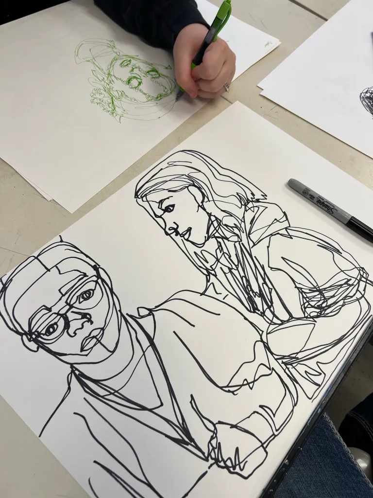contour drawing portraits