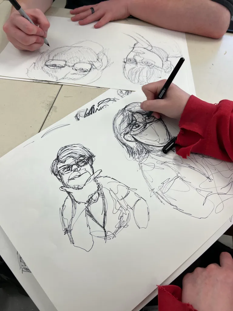 contour drawing portraits