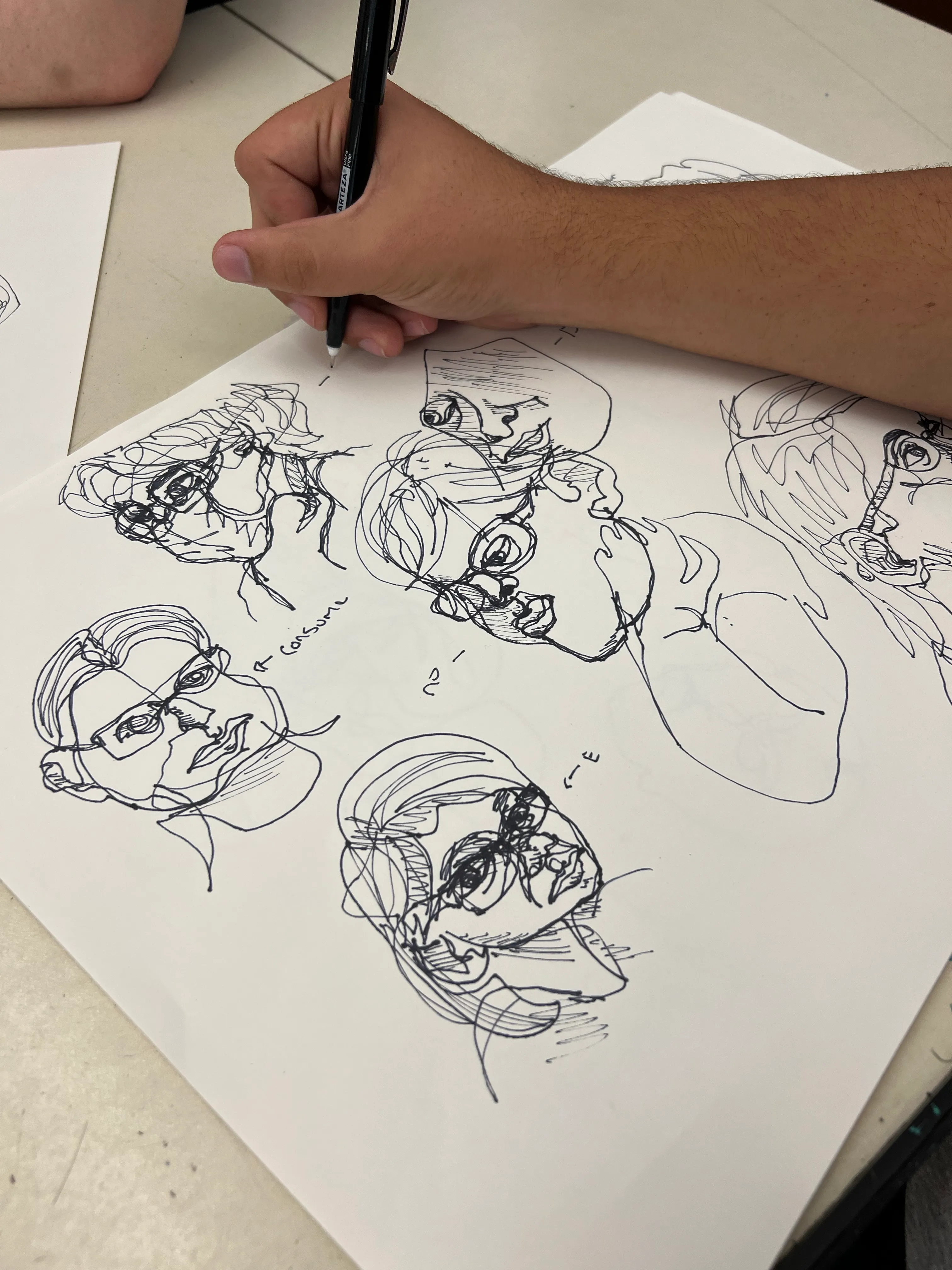 contour drawing portraits