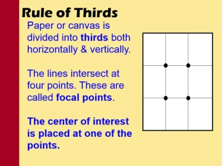 rule of thirds grid compositon