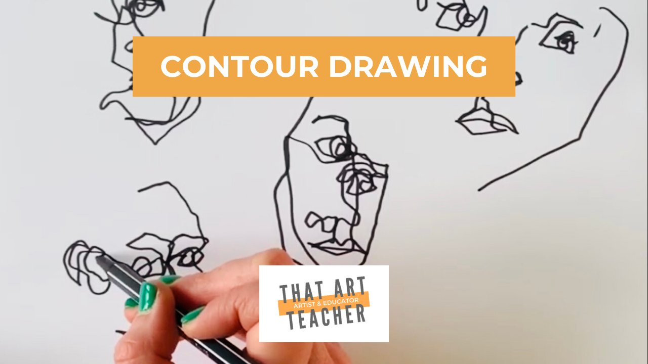 Featured: Contour Drawing | Distance Learning Lesson