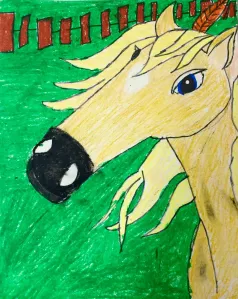 Horse Portrait Oil Pastel Art Lesson
