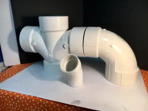 pvc pipe charcoal drawing